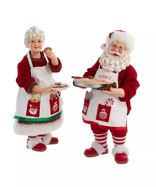 10-5-fabrich-mr-mrs-claus-dessert-set-2-piece-set 10.5" Fabriché™ Mr. and Mrs. Claus Dessert Set, 2-Piece Set