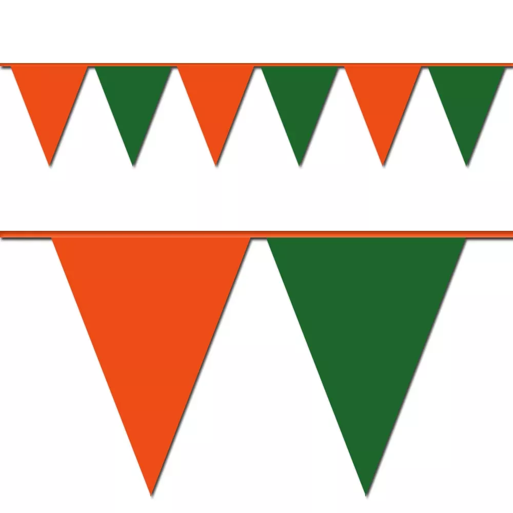 100-orange-green-pennant-flag 100' Orange & Green Pennant Flag