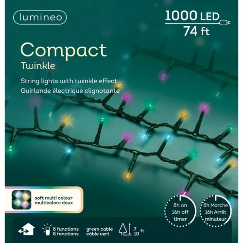 1000-led-compact-soft-multi-color-lights-green-wire 1000 LED Compact Soft Multi Color Lights Green Wire