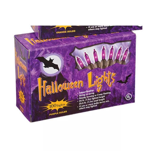 100ct-purple-halloween-lights-indoor-outdoor-use 100ct Purple Halloween Lights for Indoor/Outdoor Use