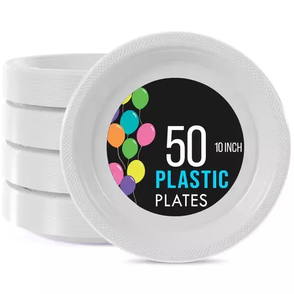 10in-white-plastic-plates-50ct 10in White Plastic Plates - 50ct