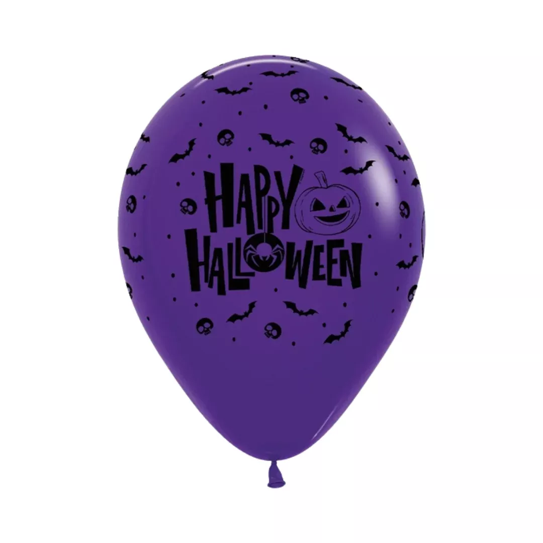 11-in-purple-halloween-latex-balloon 11 in Purple Halloween Latex Balloon