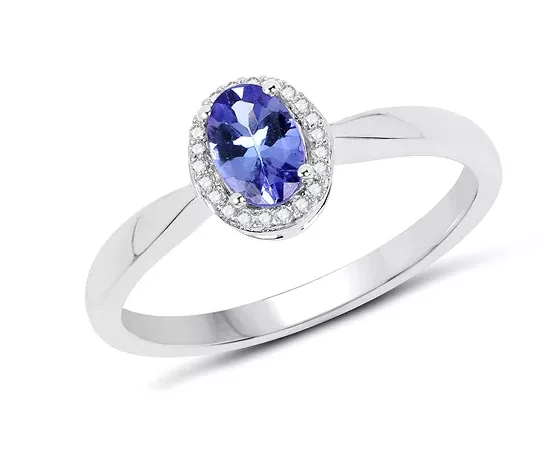 2-02k-genuine-tanzanite-white-diamond-14k-white-gold-ring-size-7 2.02K Genuine Tanzanite & White Diamond 14K White Gold Ring (Size 7)