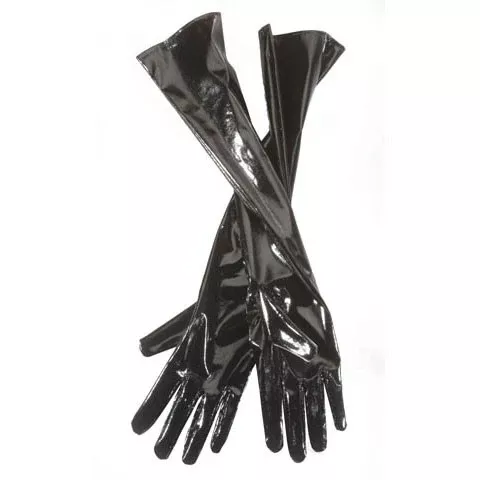 20-black-leatherette-gloves 20" Black Leatherette Gloves