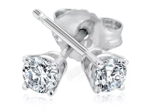 25-carat-diamond-stud-earrings-set-in-sterling-silver .25 Carat Diamond Stud Earrings Set in Sterling Silver