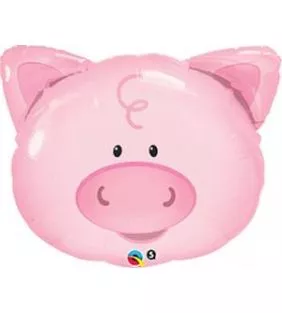 30" Playful Pig Foil Balloon