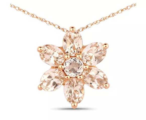 99-genuine-morganite-10k-rose-gold-floral-pendant .99 Genuine Morganite 10K Rose Gold Floral Pendant