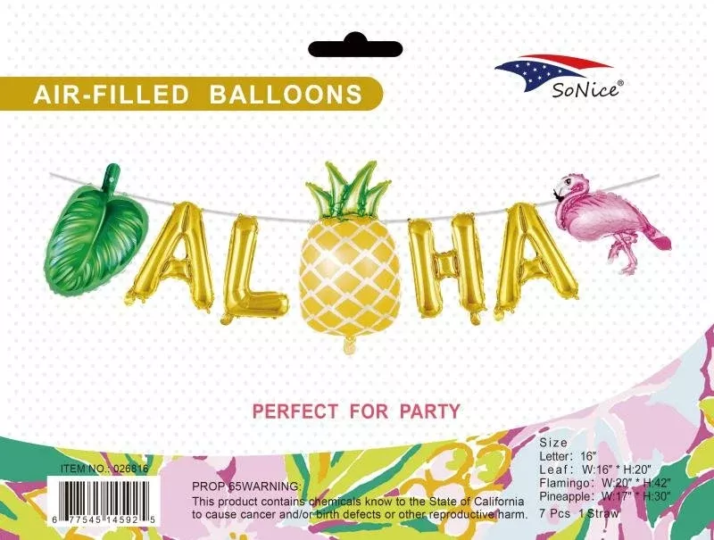 aloha-balloon-banner-7ct Aloha Balloon Banner - 7ct.