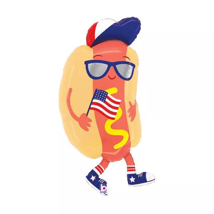 balloon-foil-patriotic-hot-dog-mingle-30a Balloon Foil Patriotic Hot Dog - Mingle 30A