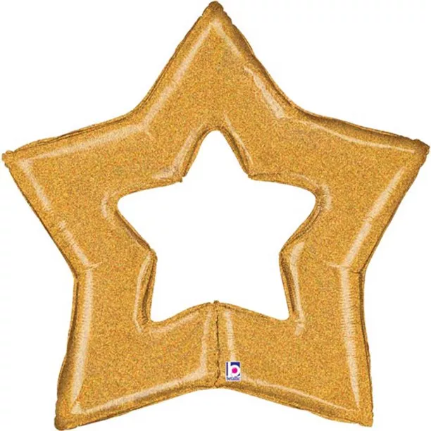 Balloon Foil Star Link 48" Gold - Mingle 30A
