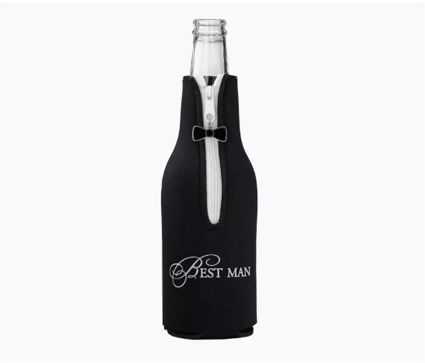 best-man-bottle-cozy Best Man Bottle Cozy