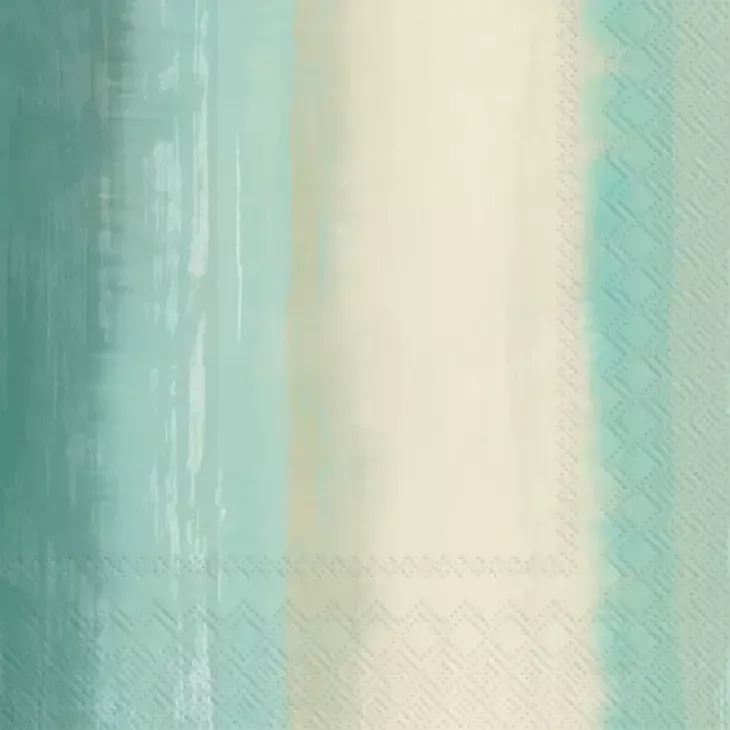 blue-green-faded-stripe-lunch-napkins-20-pack Blue and Green Faded Stripe Lunch Napkins - 20 Pack
