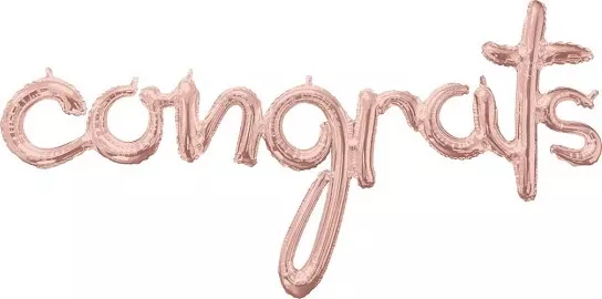 congrats-script-rose-gold-foil-balloon-56-in "CONGRATS" Script - Rose Gold Foil Balloon 56 in.