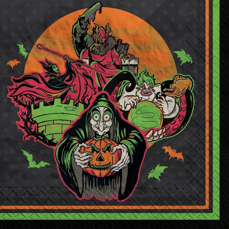 disney-halloween-villains-beverage-napkins ©Disney Halloween Villains Beverage Napkins
