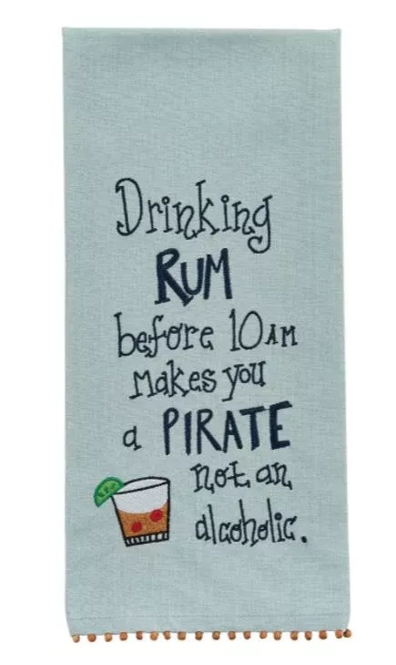 drinking-rum-makes-you-pirate-dishtowel "Drinking Rum Makes You a Pirate" Dishtowel