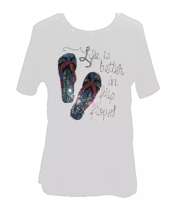 flip-flop-beaded-t-shirt Flip Flop Beaded T-Shirt