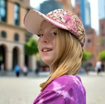 girl-floral-bling-cap "Girl" Floral Bling Cap