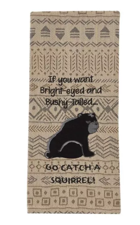 go-catch-squirrel-dish-towel "Go Catch a Squirrel" Dish Towel