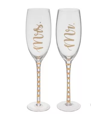 gold-mr-mrs-toasting-set Gold Mr. & Mrs. Toasting Set