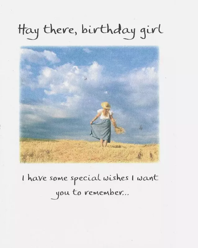 hay-there-birthday-girl-greeting-card "Hay There Birthday Girl" Greeting Card