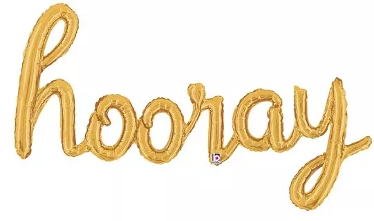 hooray-script-foil-balloon-44-in "hooray" Script Foil Balloon 44 in.