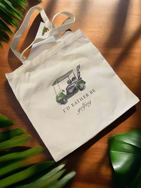 i-d-rather-be-golfing-canvas-tote-bag "I'd Rather Be Golfing" Canvas Tote Bag