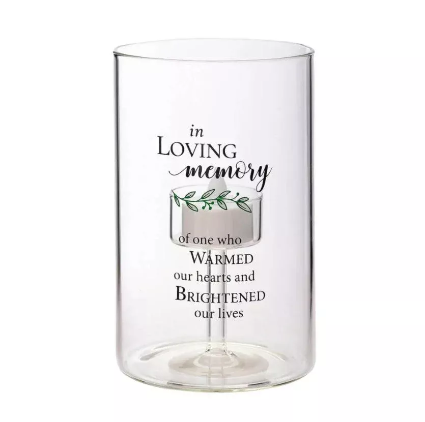 in-loving-memory-sympathy-led-glass-tea-light-holder "In Loving Memory" Sympathy LED Glass Tea Light Holder