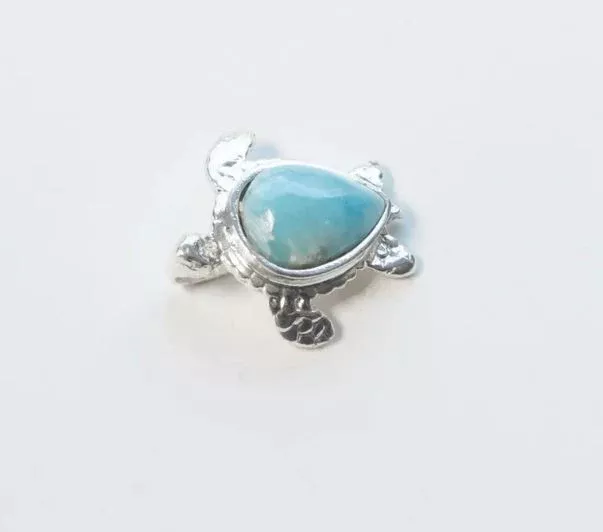 larimar-turtle-pendant-necklace Larimar Turtle Pendant Necklace