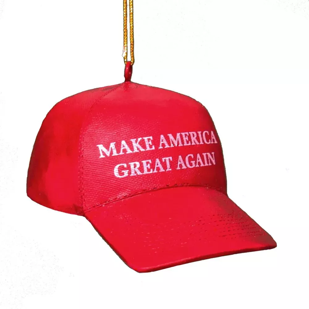 make-america-great-again-trump-red-hat-ornament-c7571 "Make America Great Again" Trump Red Hat Ornament, C7571