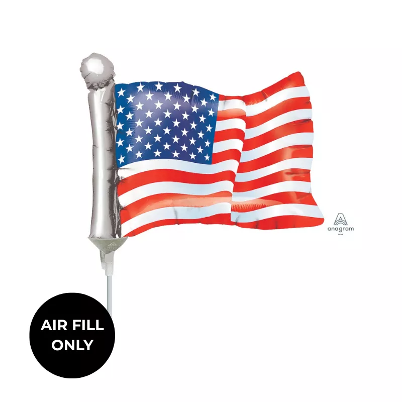 non-helium-balloon-mini-flag-usa-mingle-30a Non Helium Balloon: Mini Flag USA - Mingle 30A