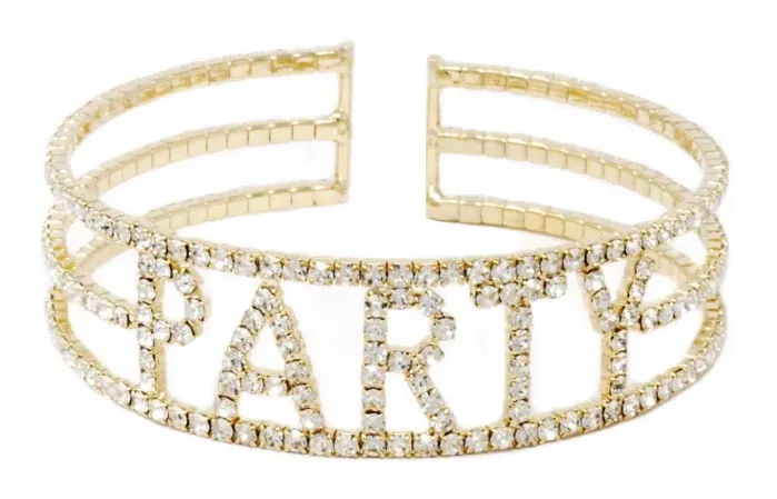 party-rhinestone-cuff-bracelet "Party" Rhinestone Cuff Bracelet