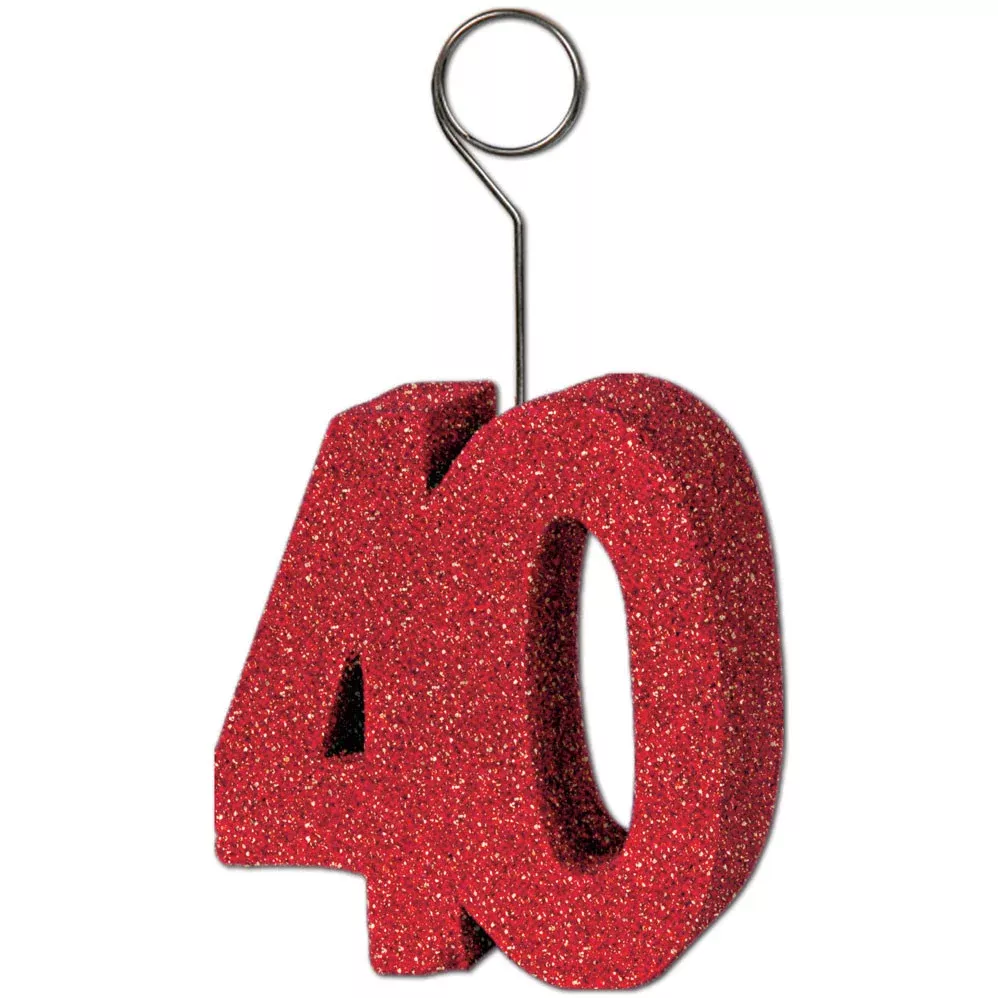 quot-40-quot-glitter-photo-holder "40" Glitter Photo Holder