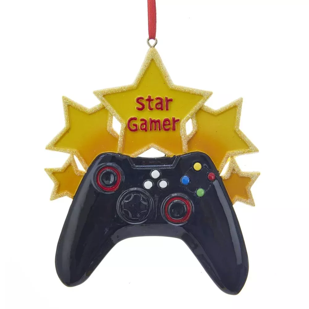 star-gamer-gaming-video-ornament-personalization-w8364 "Star Gamer" Gaming Video Ornament For Personalization, W8364