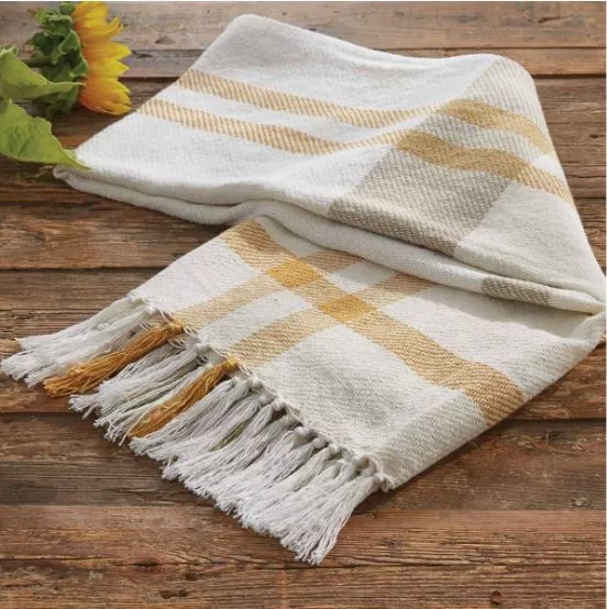 sunflower-plaid-throw SUNFLOWER PLAID THROW