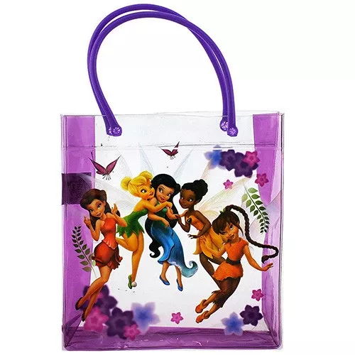 tinkerbell-character-3-pvc-transparent-plastic-party-favor-reusable-goodie-mediu Tinkerbell Character 3 PVC Transparent Plastic Party Favor Reusable Goodie Medium Gift Bags 8"