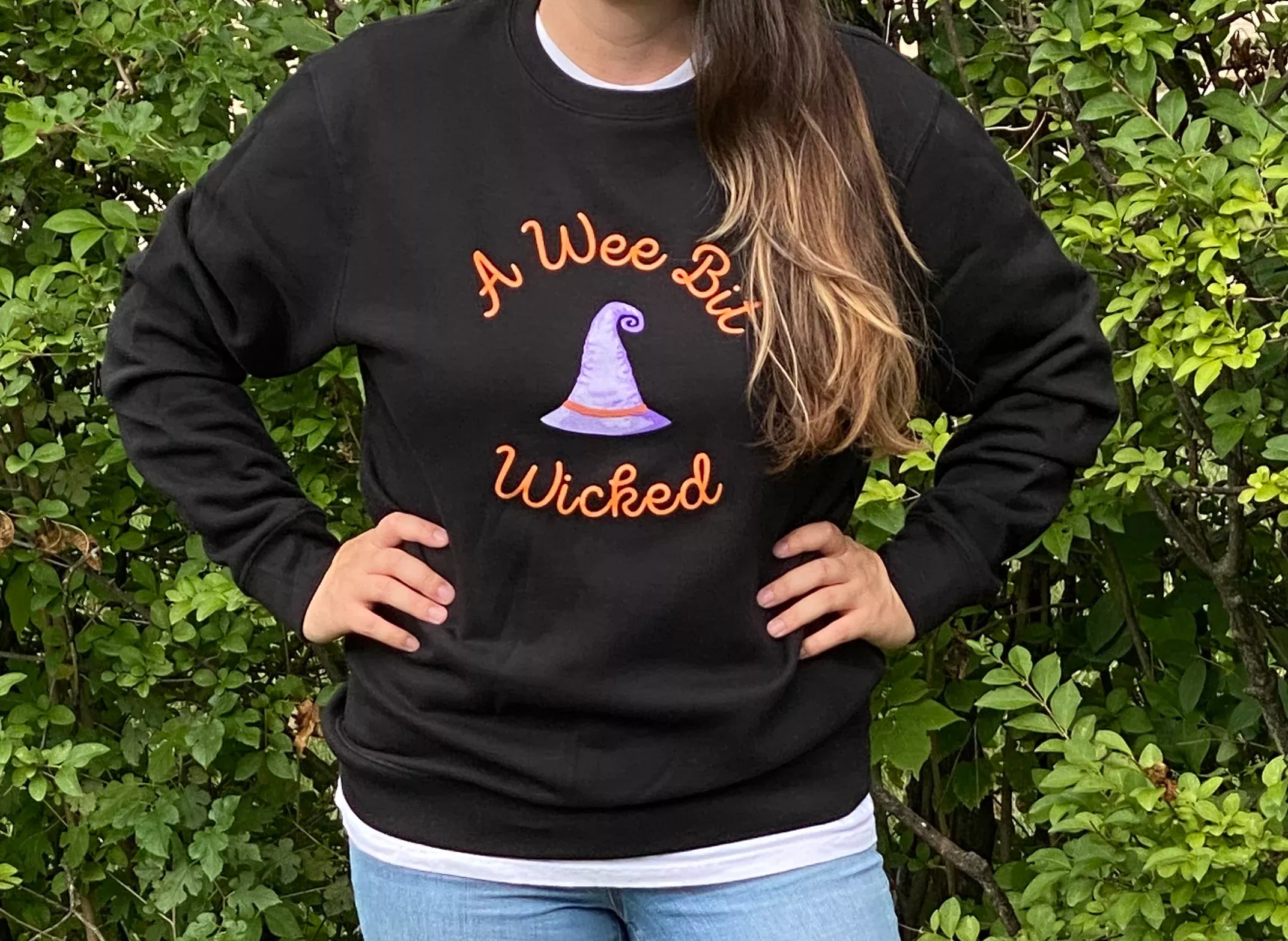 "A Wee Bit Wicked" Fleece Crewneck Sweatshirt