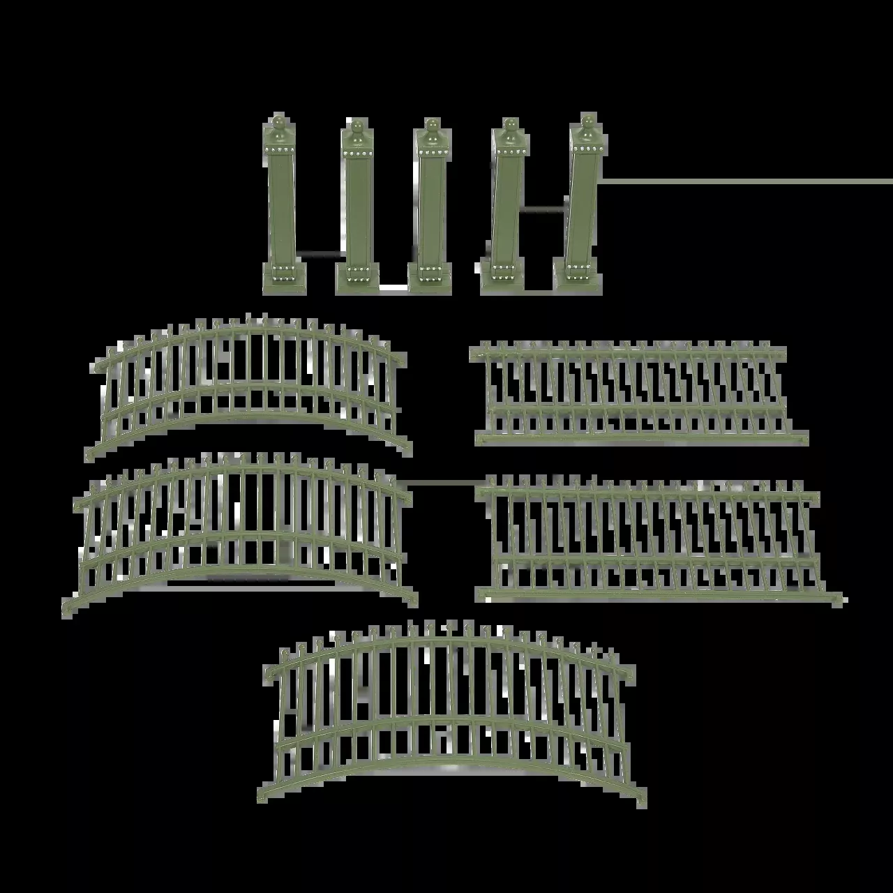 zoological-gardens-fence-set-10 Zoological Gardens Fence Set of 10